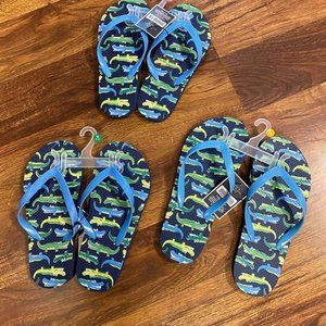 NWT Kids Alligator Flip Flops